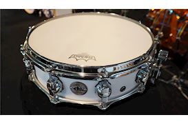DS DRUM - REBEL CS SNAREDRUM 14x4.5" BIRCH/MAHOGANY - SNOW WHITE WBS